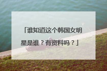谁知道这个韩国女明星是谁？有资料吗？