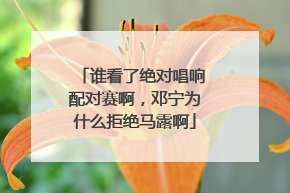 谁看了绝对唱响配对赛啊，邓宁为什么拒绝马露啊