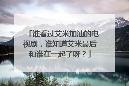 谁看过艾米加油的电视剧，谁知道艾米最后和谁在一起了呀？
