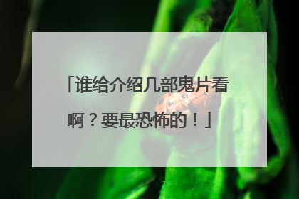 谁给介绍几部鬼片看啊？要最恐怖的！