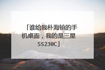 谁给我朴海镇的手机桌面,我的是三星S5230C