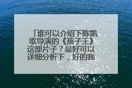 谁可以介绍下陈凯歌导演的《孩子王》这部片子？最好可以详细分析下，好的我会额外给分！！