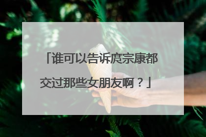 谁可以告诉庹宗康都交过那些女朋友啊？