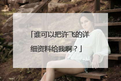 谁可以把许飞的详细资料给我啊?