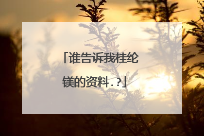 谁告诉我桂纶镁的资料.?