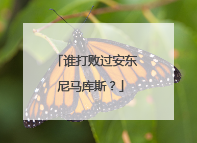 谁打败过安东尼马库斯?