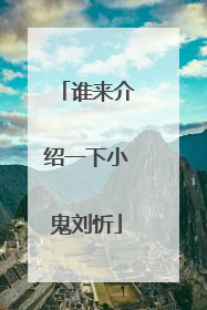 谁来介绍一下小鬼刘忻