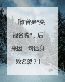 谁曾是“央视名嘴”，后来因一句话身败名裂？