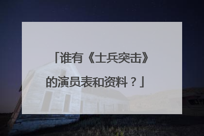 谁有《士兵突击》的演员表和资料？