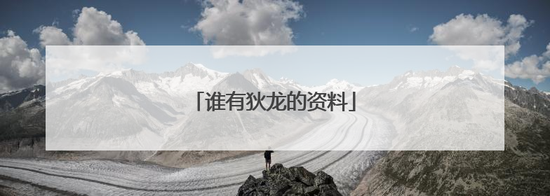 谁有狄龙的资料