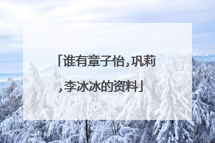 谁有章子怡,巩莉,李冰冰的资料