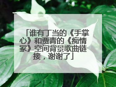 谁有丁当的《手掌心》和贾青的《痴情冢》空间背景歌曲链接，谢谢了