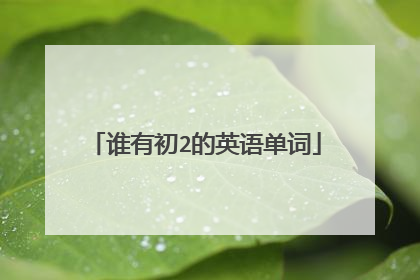 谁有初2的英语单词
