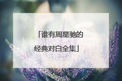 谁有周星驰的经典对白全集