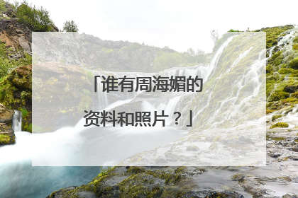 谁有周海媚的资料和照片？
