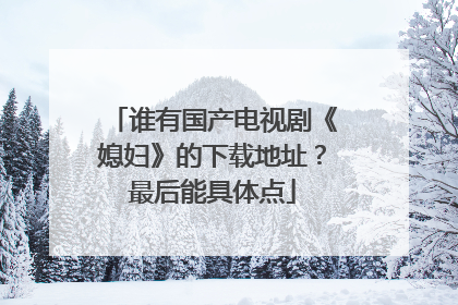 谁有国产电视剧《媳妇》的下载地址?最后能具体点