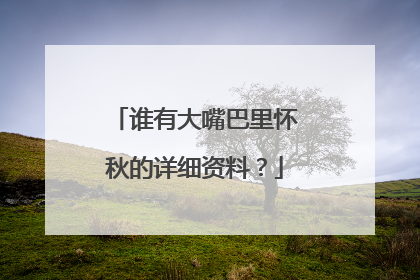 谁有大嘴巴里怀秋的详细资料?