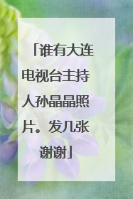 谁有大连电视台主持人孙晶晶照片。发几张谢谢