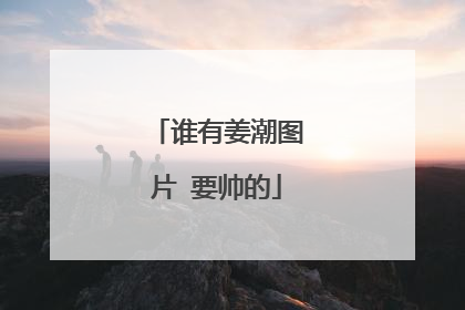 谁有姜潮图片 要帅的