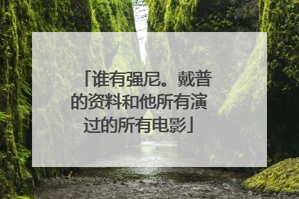 谁有强尼。戴普的资料和他所有演过的所有电影