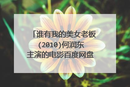 谁有我的美女老板(2010)何润东主演的电影百度网盘在线观看高清资源