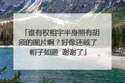 谁有权相宇半身照有胡须的图片啊？好像还戴了帽子如题 谢谢了
