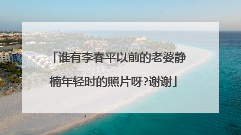 谁有李春平以前的老婆静楠年轻时的照片呀?谢谢