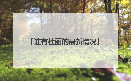 谁有杜丽的最新情况