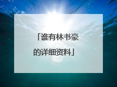 谁有林书豪的详细资料