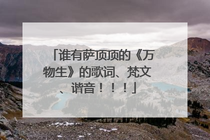 谁有萨顶顶的《万物生》的歌词、梵文、谐音！！！