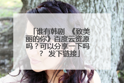 谁有韩剧 《致美丽的你》百度云资源吗?可以分享一下吗? 发下链接