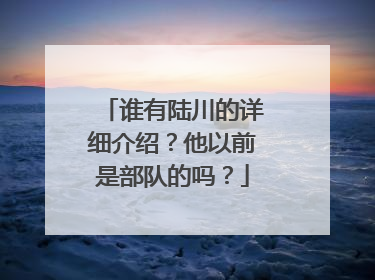 谁有陆川的详细介绍？他以前是部队的吗？