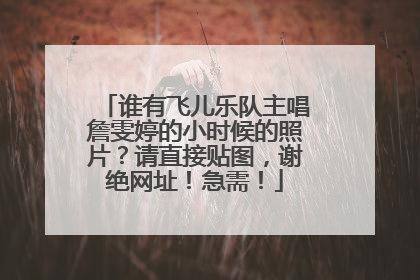 谁有飞儿乐队主唱詹雯婷的小时候的照片？请直接贴图，谢绝网址！急需！