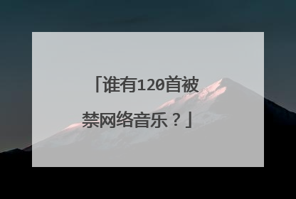 谁有120首被禁网络音乐？