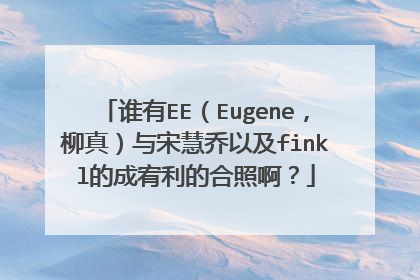 谁有EE（Eugene，柳真）与宋慧乔以及finkl的成宥利的合照啊？