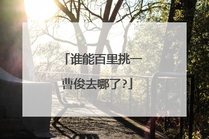 谁能百里挑一曹俊去哪了?