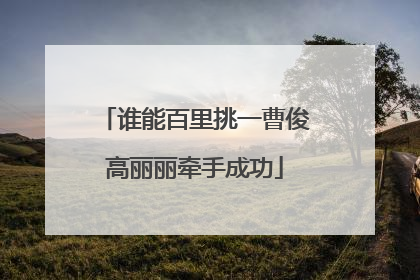 谁能百里挑一曹俊高丽丽牵手成功