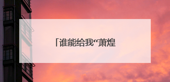 谁能给我“萧煌奇”的资料？