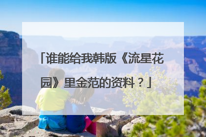 谁能给我韩版《流星花园》里金范的资料？