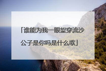 谁能为我一眼望穿流沙公子是你吗是什么歌