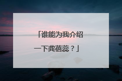 谁能为我介绍一下龚蓓蕊?