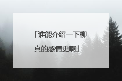 谁能介绍一下柳真的感情史啊