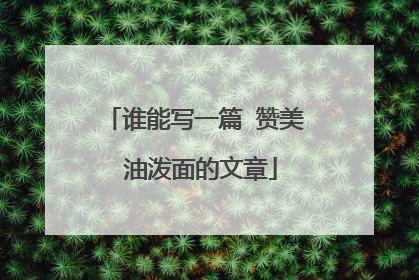 谁能写一篇 赞美 油泼面的文章