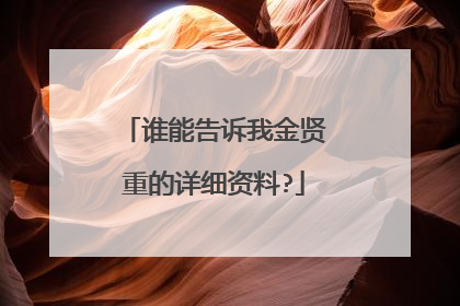 谁能告诉我金贤重的详细资料?