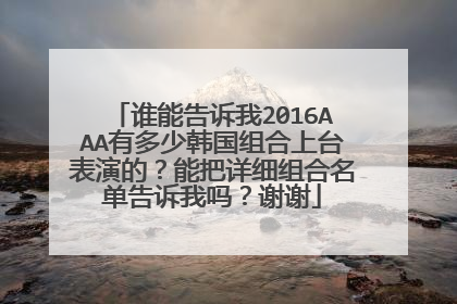 谁能告诉我2016AAA有多少韩国组合上台表演的?能把详细组合名单告诉我吗?谢谢