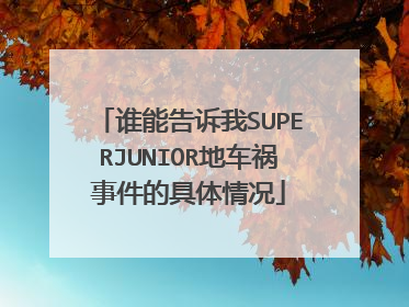 谁能告诉我SUPERJUNIOR地车祸事件的具体情况