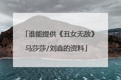 谁能提供《丑女无敌》马莎莎/刘鑫的资料