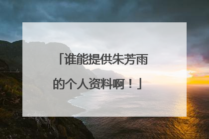 谁能提供朱芳雨的个人资料啊!