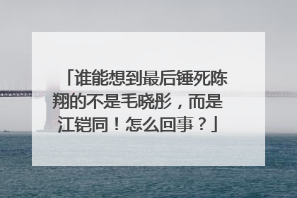 谁能想到最后锤死陈翔的不是毛晓彤，而是江铠同！怎么回事？