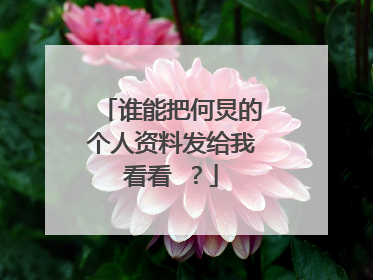 谁能把何炅的个人资料发给我看看 ？